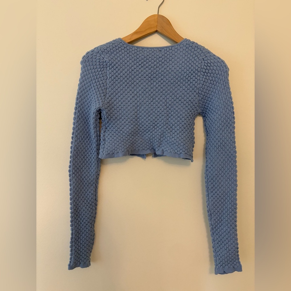 Urban Outfitters Sky Blue Knit Crop Top - Picture 6 of 7